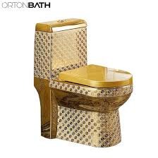 114-1 Commode Chair Lid Leo Gold