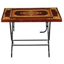 203 B Foil Print 4 Seat.Vict.Table Cent.Leg Black